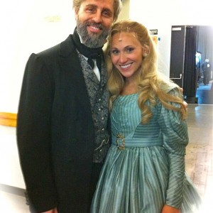 Siri Howard as Cosette, Peter Lockyer as Jean Valjean, Les Miserables National Tour 