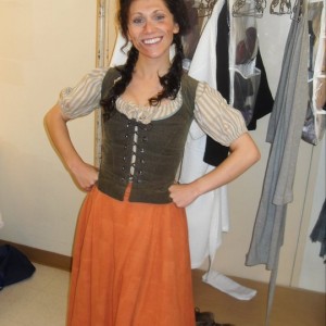 Siri Howard as the Crazy Whore in the National Tour of Les Miserables, 2012