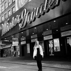 Jennifer Ashley Tepper in front of the Winter Garden, Photo by Monica Simoes