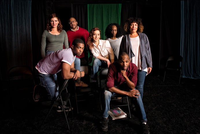 Clockwise: Emily Briggs, Huey Esquire, Haia Bchiri, Daisha Davis, Margaret Leone, Ishmon Brown and Aaron McMillian. Photo by Glenn L. Photography 